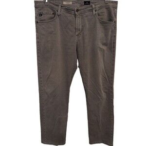 Adriano Goldschmied AG Mens 38x34 The Graduate Gray Jeans Tailored Leg Stretch